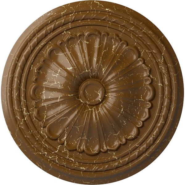 Ekena Millwork Alexa Ceiling Medallion (Fits Canopies up to 2 7/8"), 20 1/2"OD x 1 7/8"P, Smokey Topaz Crackle CM20ALSTC - main